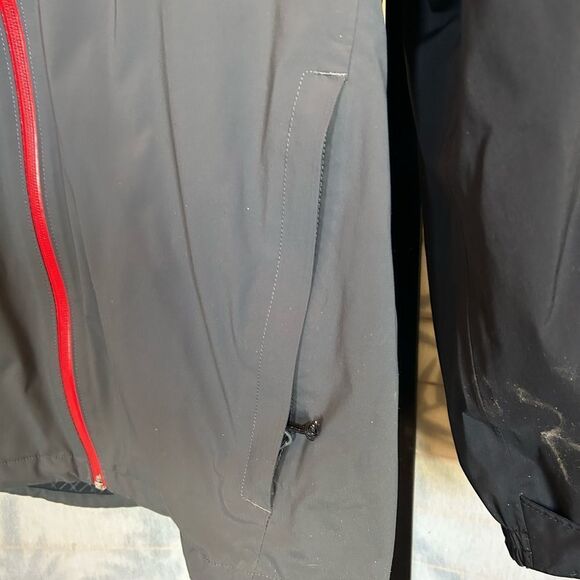 Columbia Gray Black Omni-Tech Waterproof Rain Wind Jacket L - Picture 5 of 16